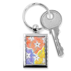 Tricolor Garden  Key Chains (rectangle)  by okhismakingart