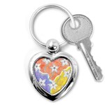 Tricolor Garden  Key Chains (Heart)  Front