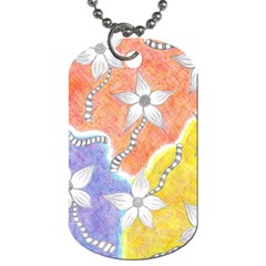 Tricolor Garden  Dog Tag (two Sides) by okhismakingart