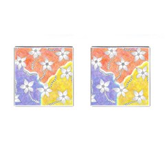 Tricolor Garden  Cufflinks (square) by okhismakingart