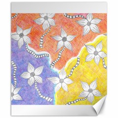 Tricolor Garden  Canvas 8  X 10  by okhismakingart