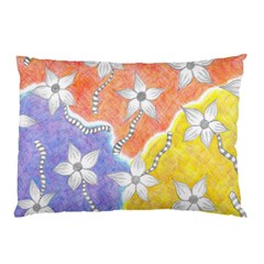 Tricolor Garden  Pillow Case by okhismakingart