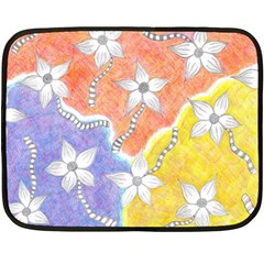 Tricolor Garden  Fleece Blanket (mini) by okhismakingart