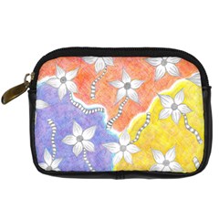 Tricolor Garden  Digital Camera Leather Case by okhismakingart