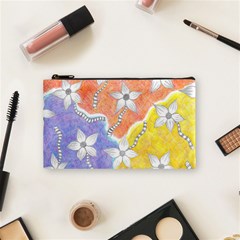 Tricolor Garden  Cosmetic Bag (small) by okhismakingart