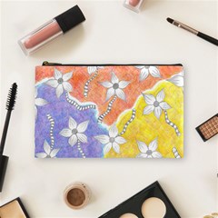 Tricolor Garden  Cosmetic Bag (medium) by okhismakingart