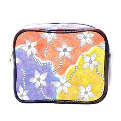 Tricolor Garden  Mini Toiletries Bag (one Side) by okhismakingart