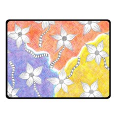 Tricolor Garden  Fleece Blanket (small) by okhismakingart