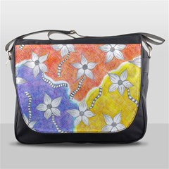 Tricolor Garden  Messenger Bag by okhismakingart