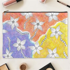 Tricolor Garden  Cosmetic Bag (xxxl) by okhismakingart