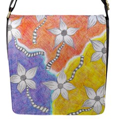 Tricolor Garden  Flap Closure Messenger Bag (s) by okhismakingart