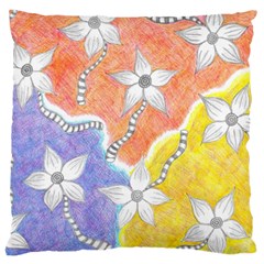 Tricolor Garden  Standard Flano Cushion Case (one Side) by okhismakingart