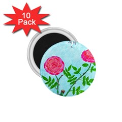 Roses And Seagulls 1 75  Magnets (10 Pack)  by okhismakingart