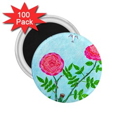 Roses And Seagulls 2 25  Magnets (100 Pack)  by okhismakingart