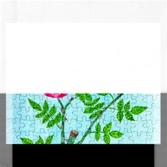 Roses And Seagulls Rectangular Jigsaw Puzzl by okhismakingart