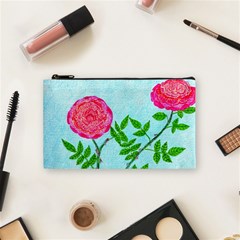 Roses And Seagulls Cosmetic Bag (small) by okhismakingart