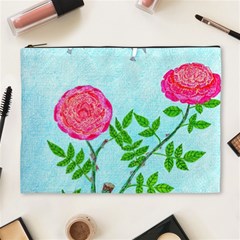 Roses And Seagulls Cosmetic Bag (xl) by okhismakingart