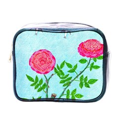 Roses And Seagulls Mini Toiletries Bag (one Side) by okhismakingart