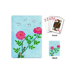 Roses And Seagulls Playing Cards (mini) by okhismakingart