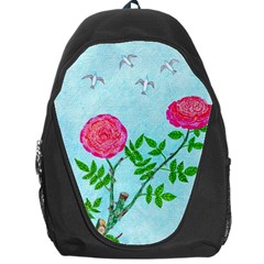 Roses And Seagulls Backpack Bag by okhismakingart