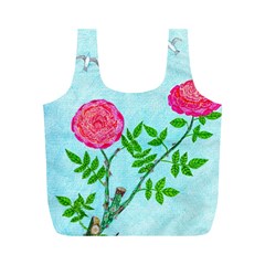 Roses And Seagulls Full Print Recycle Bag (m) by okhismakingart