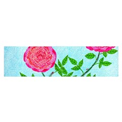 Roses And Seagulls Satin Scarf (oblong) by okhismakingart