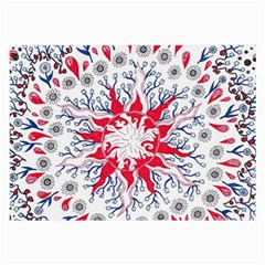 Flaming Sun Abstract Large Glasses Cloth (2-side) by okhismakingart