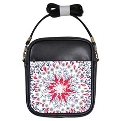 Flaming Sun Abstract Girls Sling Bag by okhismakingart