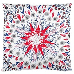 Flaming Sun Abstract Large Cushion Case (two Sides) by okhismakingart