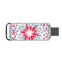 Flaming Sun Abstract Portable Usb Flash (two Sides) by okhismakingart