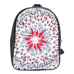 Flaming Sun Abstract School Bag (xl) by okhismakingart