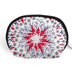 Flaming Sun Abstract Accessory Pouch (medium) by okhismakingart