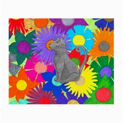 Floral Cat Small Glasses Cloth (2-side) by okhismakingart