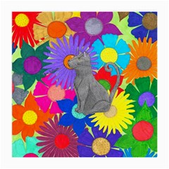 Floral Cat Medium Glasses Cloth by okhismakingart