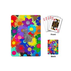 Floral Cat Playing Cards (mini) by okhismakingart