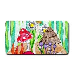 Iguana And Mushrooms Medium Bar Mats by okhismakingart