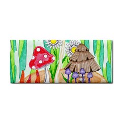 Iguana And Mushrooms Hand Towel by okhismakingart