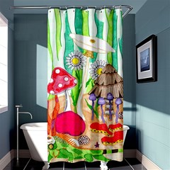 Iguana And Mushrooms Shower Curtain 36  X 72  (stall)  by okhismakingart