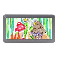 Iguana And Mushrooms Memory Card Reader (mini) by okhismakingart