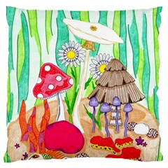 Iguana And Mushrooms Standard Flano Cushion Case (one Side) by okhismakingart