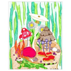 Iguana And Mushrooms Drawstring Bag (small) by okhismakingart