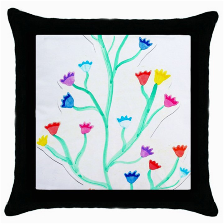 Cheerio Box Vine  Throw Pillow Case (Black)