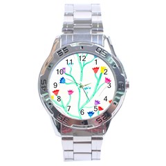 Cheerio Box Vine  Stainless Steel Analogue Watch by okhismakingart