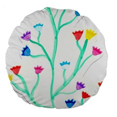 Cheerio Box Vine  Large 18  Premium Round Cushions by okhismakingart