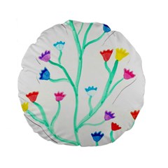 Cheerio Box Vine  Standard 15  Premium Flano Round Cushions by okhismakingart