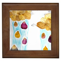 Rose Petal Shower Framed Tiles by okhismakingart