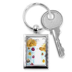 Rose Petal Shower Key Chains (rectangle)  by okhismakingart