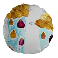 Rose Petal Shower Large 18  Premium Round Cushions by okhismakingart