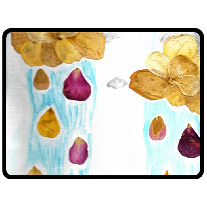 Rose Petal Shower Double Sided Fleece Blanket (Large) 