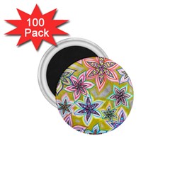 Bubble Flowers 1 75  Magnets (100 Pack)  by okhismakingart